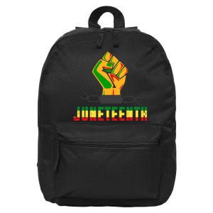 Juneteenth 1865 Hands In Chain 16 in Basic Backpack