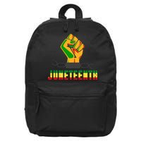 Juneteenth 1865 Hands In Chain 16 in Basic Backpack