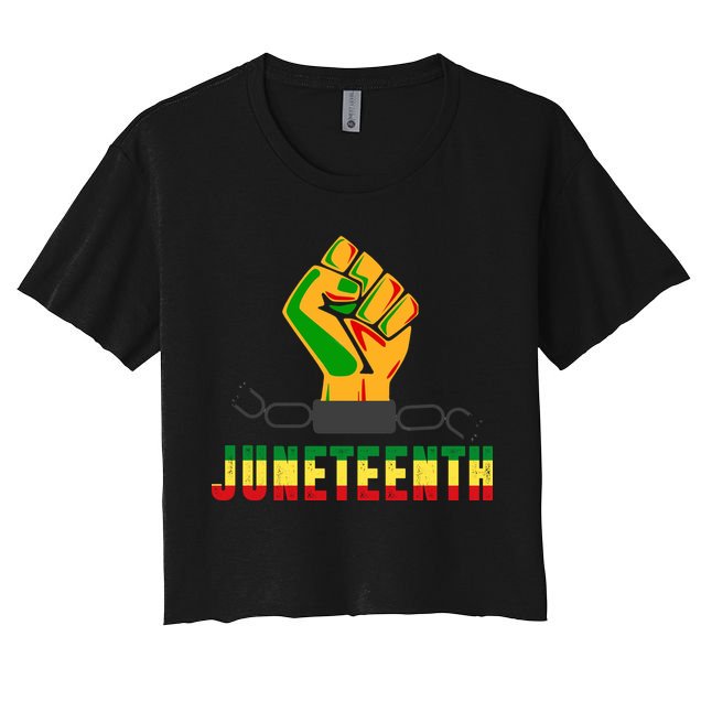 Juneteenth 1865 Hands In Chain Crop Top