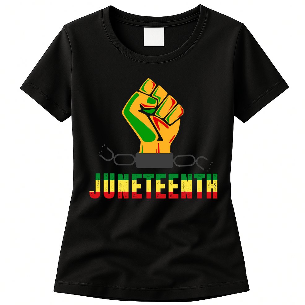 Juneteenth 1865 Hands In Chain Womens T-Shirt