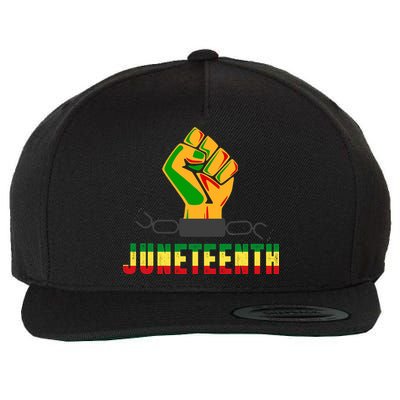 Juneteenth 1865 Hands In Chain Wool Snapback Cap