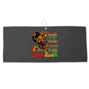 Juneteenth 1865 I Am The Storm Black Women History Month Large Microfiber Waffle Golf Towel