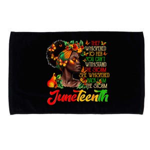 Juneteenth 1865 I Am The Storm Black Women History Month Microfiber Hand Towel