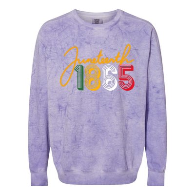 Junenth 1865 Is My Independence Black Women Black Pride Colorblast Crewneck Sweatshirt