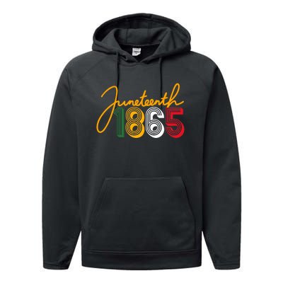 Junenth 1865 Is My Independence Black Women Black Pride Performance Fleece Hoodie