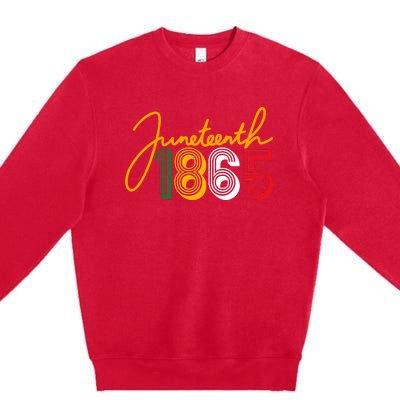 Junenth 1865 Is My Independence Black Women Black Pride Premium Crewneck Sweatshirt