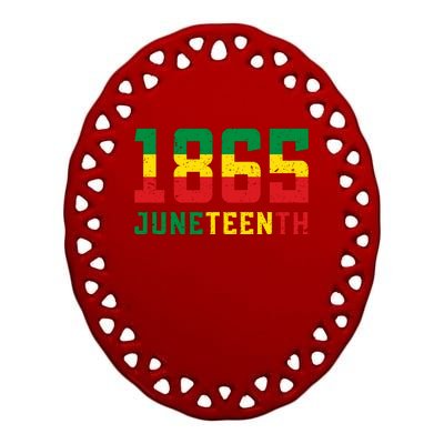 Juneteenth 1865 Independence Day Celebration Ceramic Oval Ornament