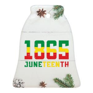 Juneteenth 1865 Independence Day Celebration Ceramic Bell Ornament