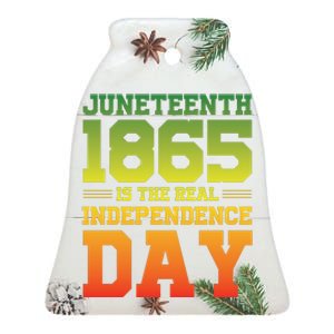 Juneteenth 1865 Is The Real Independence Day Ceramic Bell Ornament