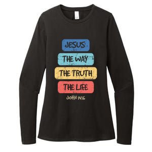 John 14:6 Jesus The Way Truth Life Bible Lover Christian Gift Womens CVC Long Sleeve Shirt