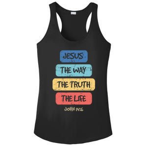 John 14:6 Jesus The Way Truth Life Bible Lover Christian Gift Ladies PosiCharge Competitor Racerback Tank