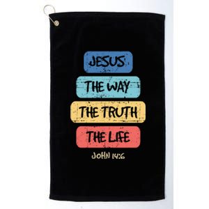 John 14:6 Jesus The Way Truth Life Bible Lover Christian Gift Platinum Collection Golf Towel