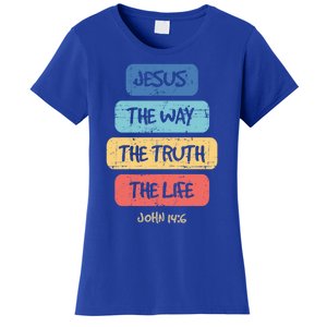 John 14:6 Jesus The Way Truth Life Bible Lover Christian Gift Women's T-Shirt