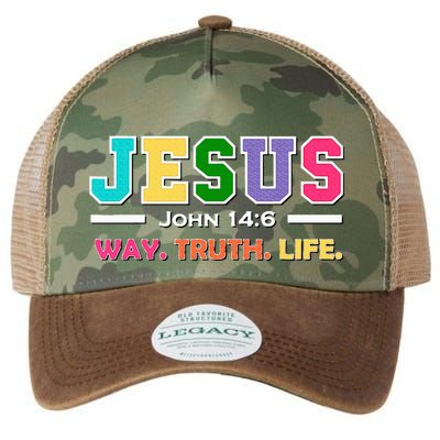 John 146 Jesus Is The Way Truth And Life His Banner Is Love Legacy Tie Dye Trucker Hat