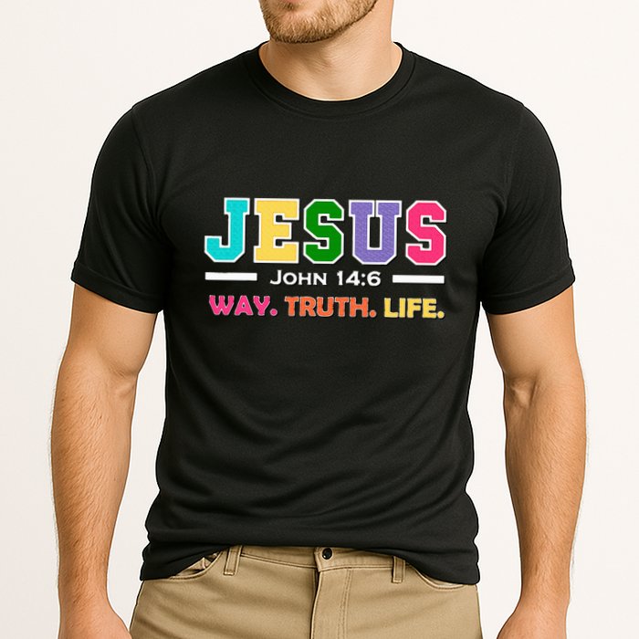 John 146 Jesus Is The Way Truth And Life His Banner Is Love Cooling Performance Crew T-Shirt