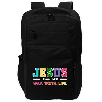John 146 Jesus Is The Way Truth And Life His Banner Is Love Impact Tech Backpack