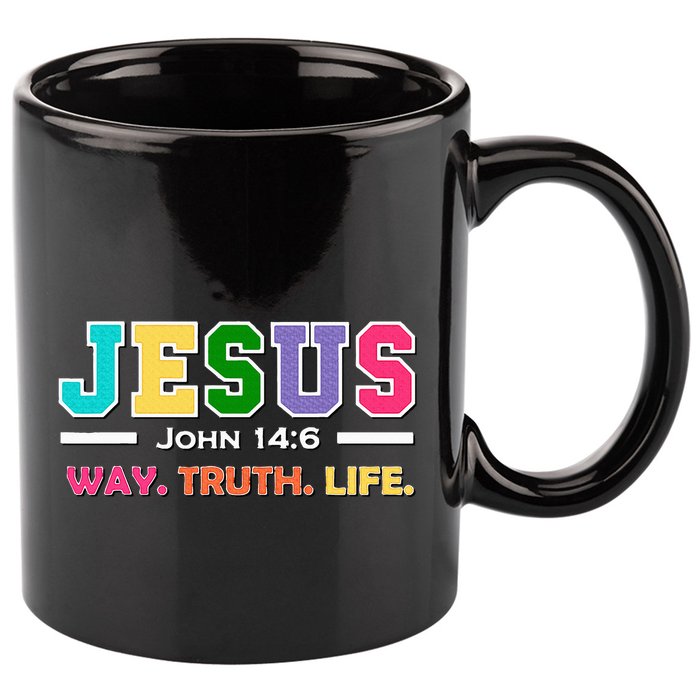 John 146 Jesus Is The Way Truth And Life His Banner Is Love 11oz C Handle Ceramic Mug