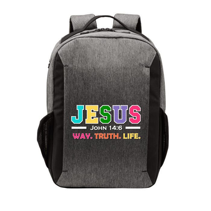 John 146 Jesus Is The Way Truth And Life His Banner Is Love Vector Backpack