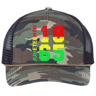 Juneteenth 1865 Juneteenth Is My Independence Day Retro Rope Trucker Hat Cap