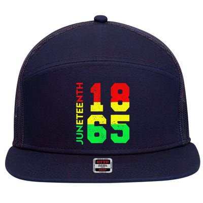 Juneteenth 1865 Juneteenth Is My Independence Day 7 Panel Mesh Trucker Snapback Hat