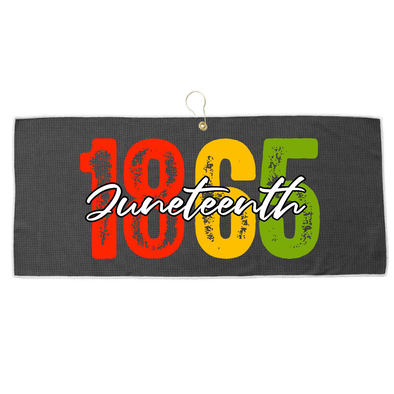Juneteenth 1865 Large Microfiber Waffle Golf Towel