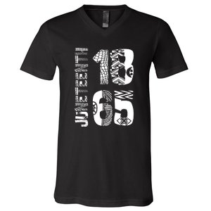 Juneteenth 1865 V-Neck T-Shirt