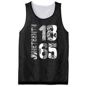 Juneteenth 1865 Mesh Reversible Basketball Jersey Tank