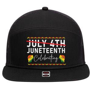 Junenth 1865 Junenth Freedom African America Great Gift 7 Panel Mesh Trucker Snapback Hat