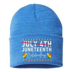 Junenth 1865 Junenth Freedom African America Great Gift Sustainable Knit Beanie