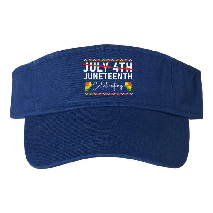 Junenth 1865 Junenth Freedom African America Great Gift Valucap Bio-Washed Visor