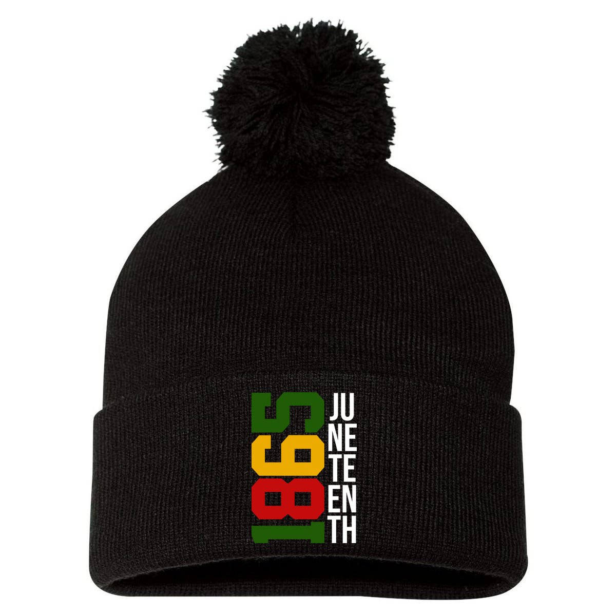 Juneteenth 1865 Pom Pom 12in Knit Beanie
