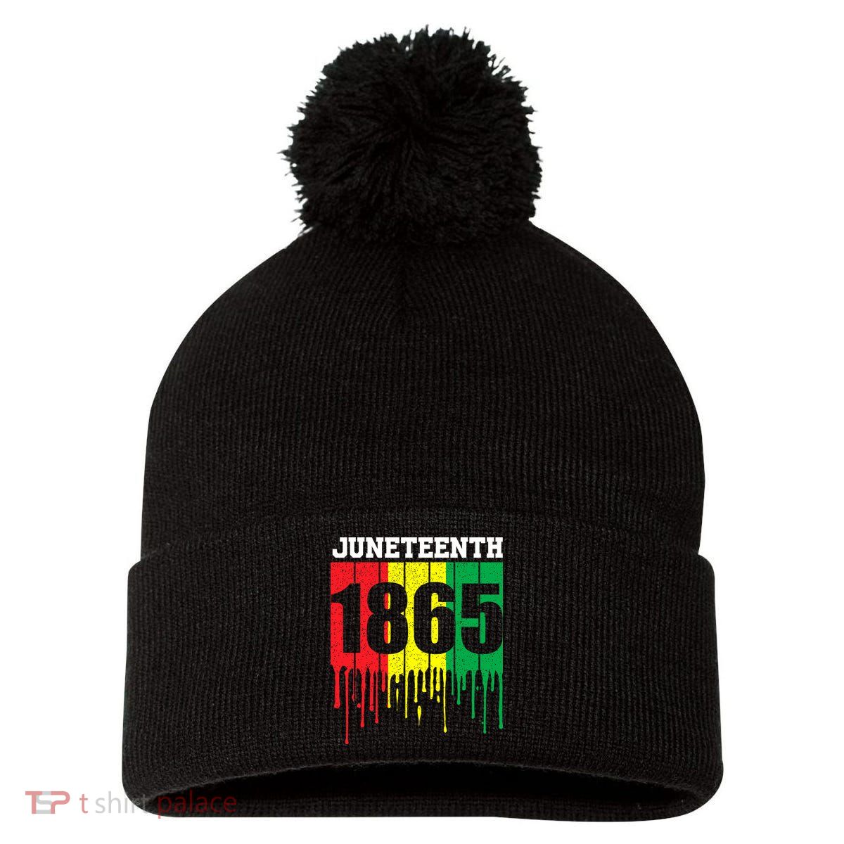 Juneteenth 1865 Pom Pom 12in Knit Beanie