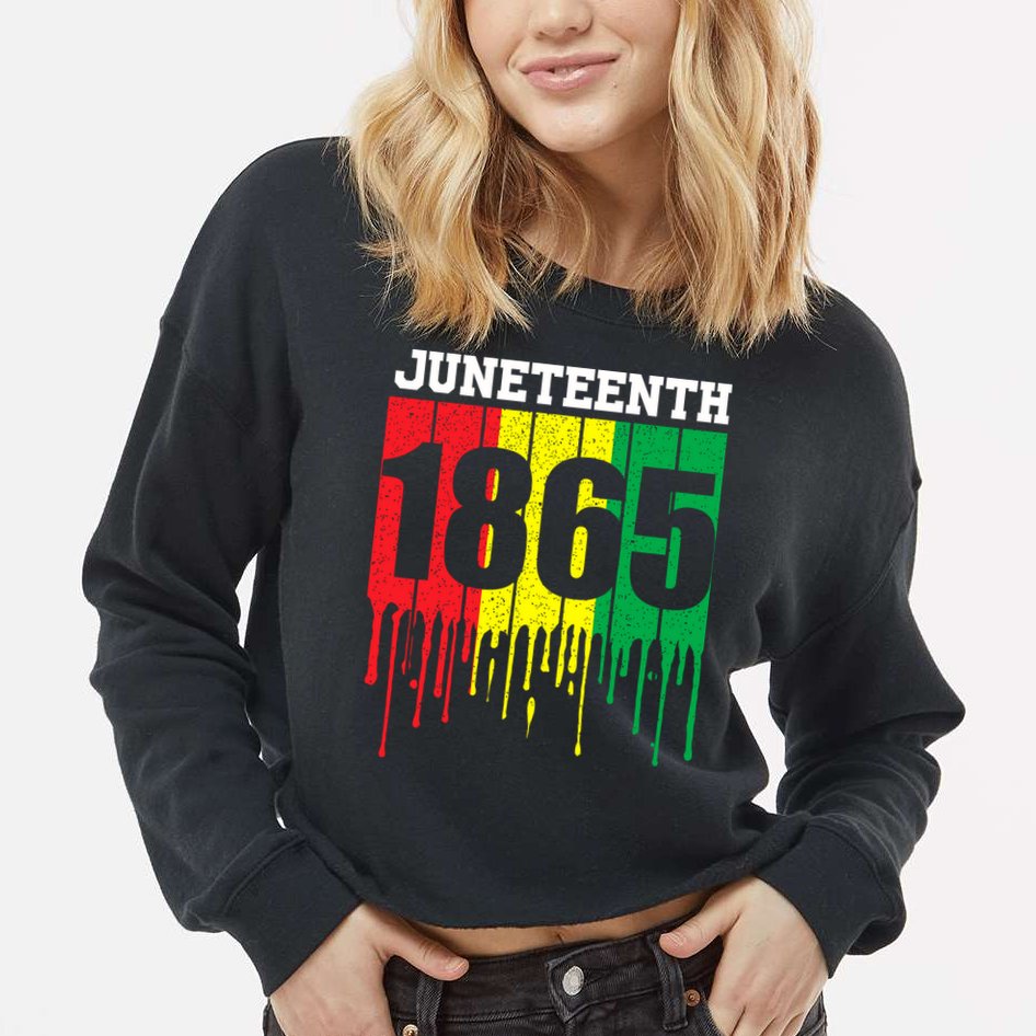 Juneteenth 1865 Cropped Pullover Crew