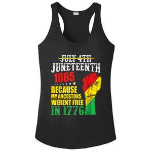 Juneteenth 1865 July 4th Because My Ancestors Werent Free Ladies PosiCharge Competitor Racerback Tank