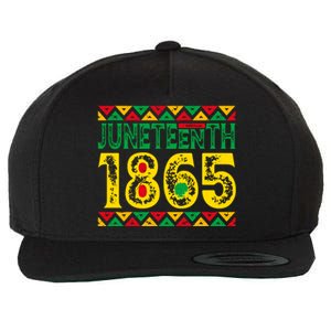 Juneteenth 1865 Melanin African Pride Blm Black Freedom Day Gift Wool Snapback Cap