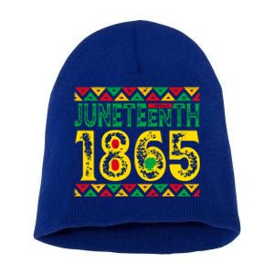 Juneteenth 1865 Melanin African Pride Blm Black Freedom Day Gift Short Acrylic Beanie