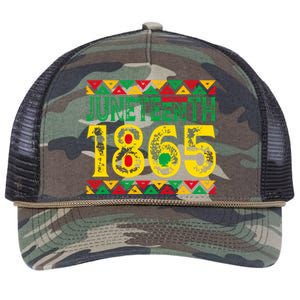 Juneteenth 1865 Melanin African Pride Blm Black Freedom Day Gift Retro Rope Trucker Hat Cap