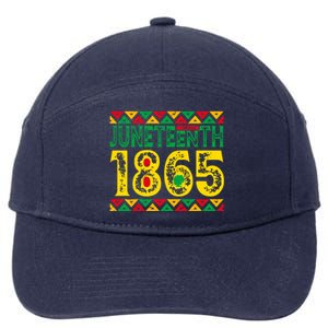 Juneteenth 1865 Melanin African Pride Blm Black Freedom Day Gift 7-Panel Snapback Hat