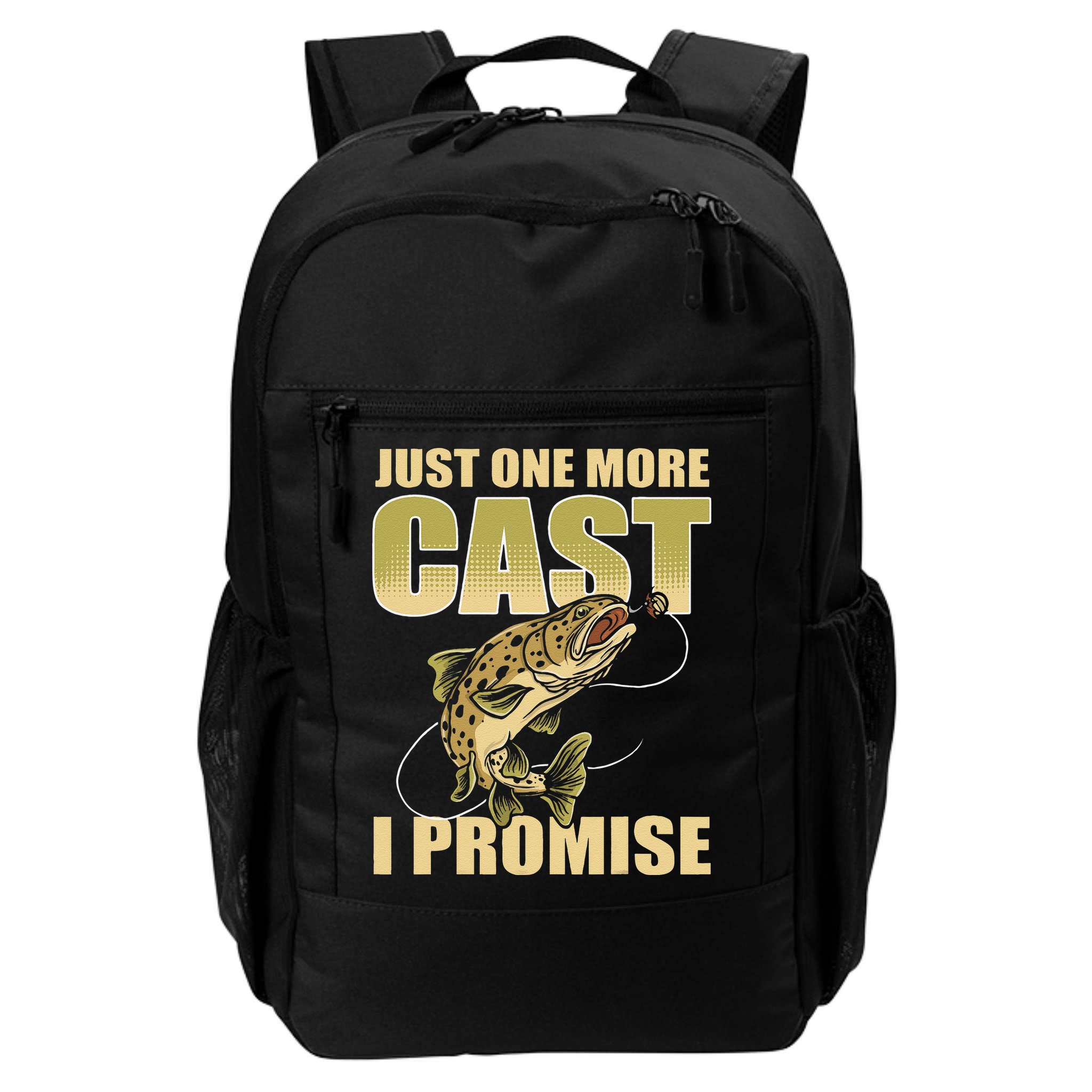 Just 1 More Cast I Promise Fish Fishing Backpack