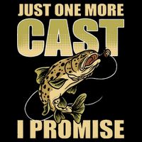 Just 1 More Cast I Promise Fish Fishing Backpack