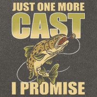 Just 1 More Cast I Promise Fish Fishing Cotton Canvas Backpack