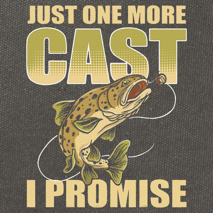 Just 1 More Cast I Promise Fish Fishing Cotton Canvas Backpack
