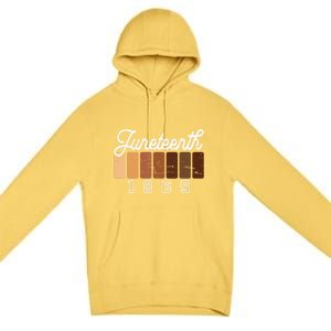 Juneteenth 1865 Melanin Shades Proud Black History Month Funny Gift Premium Pullover Hoodie