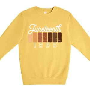 Juneteenth 1865 Melanin Shades Proud Black History Month Funny Gift Premium Crewneck Sweatshirt