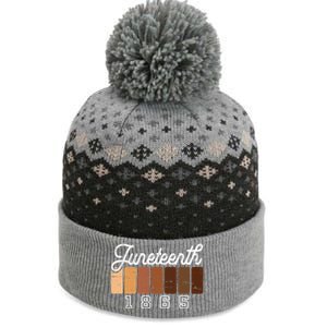 Juneteenth 1865 Melanin Shades Proud Black History Month Funny Gift The Baniff Cuffed Pom Beanie