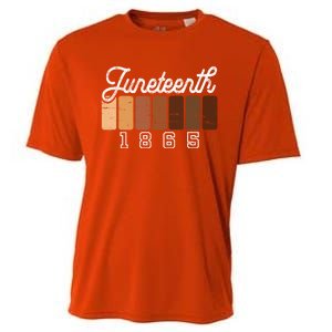 Juneteenth 1865 Melanin Shades Proud Black History Month Funny Gift Cooling Performance Crew T-Shirt