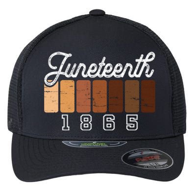 Juneteenth 1865 Melanin Shades Proud Black History Month Funny Gift Flexfit Unipanel Trucker Cap