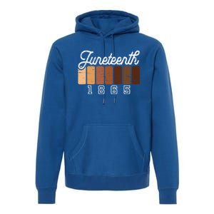 Juneteenth 1865 Melanin Shades Proud Black History Month Funny Gift Premium Hoodie