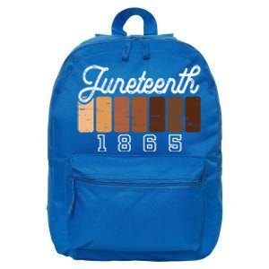 Juneteenth 1865 Melanin Shades Proud Black History Month Funny Gift 16 in Basic Backpack