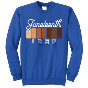 Juneteenth 1865 Melanin Shades Proud Black History Month Funny Gift Tall Sweatshirt